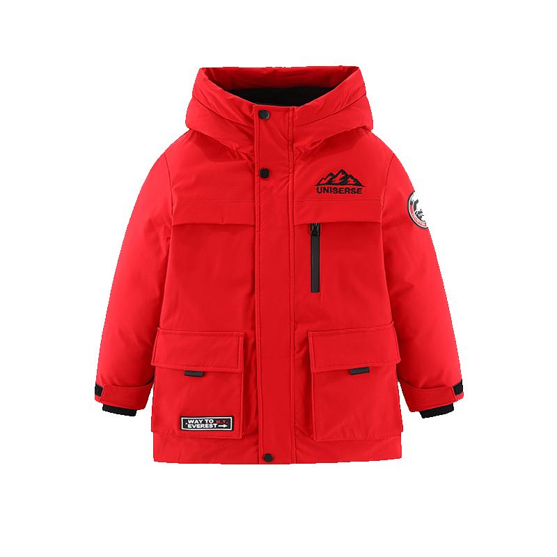 雪中飞儿童羽绒服工装加厚鸭绒冬