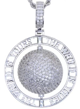 Mr.Blingggggg可旋转地球吊坠