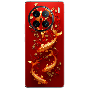 哪吒敖丙适用于vivoX90Pro手机彩膜定制X80/X70后盖壳贴纸细磨砂 X60全包个性卡通装饰通用X50改色背贴保护膜