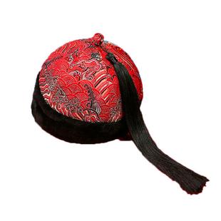 宝宝帽子瓜皮帽男童冬季抓周婴儿周岁新年唐装过年加厚保暖地主帽