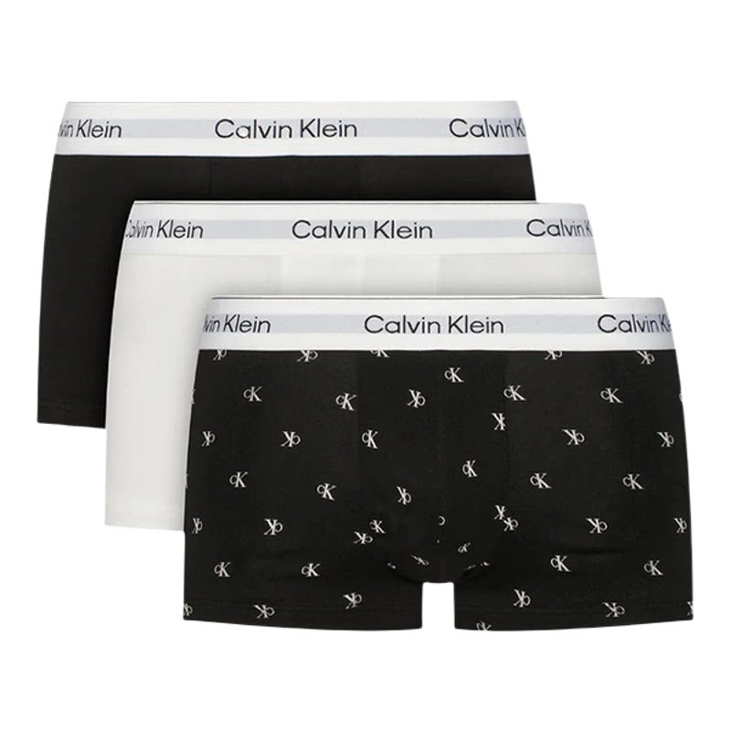 【自营】Calvin KleinCK男士3条装防夹臀棉质透气平角内裤 NB4389