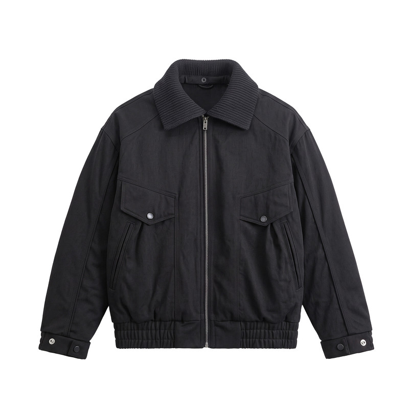 Jsmix可拆卸针织领工装羽绒服