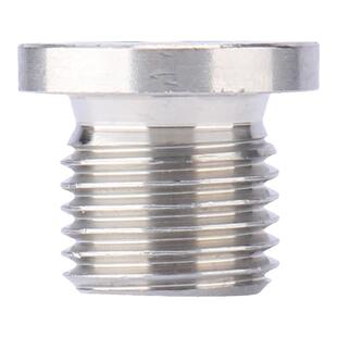 304不锈钢ED内六角带边法兰面堵头 管堵 英公制外丝螺纹油塞1/2