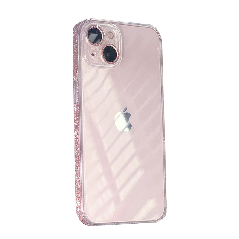 闪粉边透明适用iphone16promax苹果15手机壳14仙女13超薄12防摔保护套plus网红超火全包高级感新款小众简约风