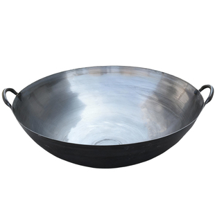 商用老式铁锅农村柴火灶大铁锅家用大号双耳铁锅家用饭店炒菜料锅