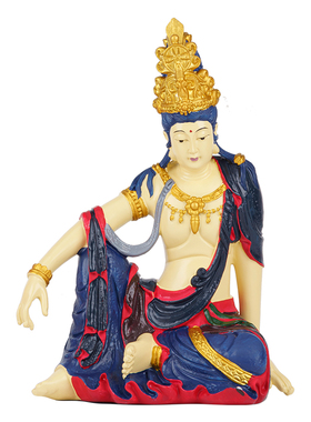 中式水月自在观音茶室茶空间装饰