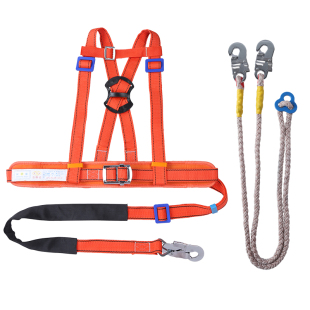 国标全身五点式安全带高空作业单腰带双背双控双保险安全带防坠落