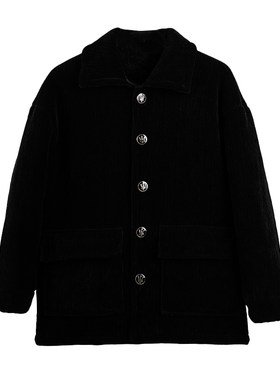 冬季男士睡衣套装加厚新款特厚三层夹棉冬装雪尼尔保暖家居服黑色