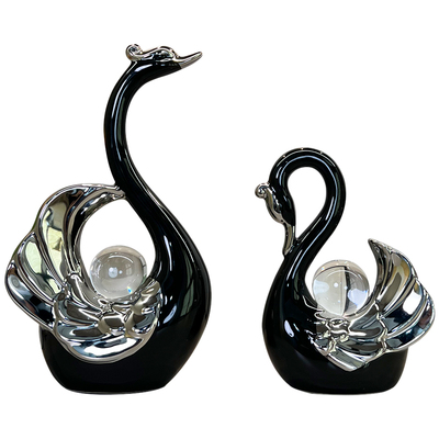 陶瓷现代电视柜水晶球装饰品摆件