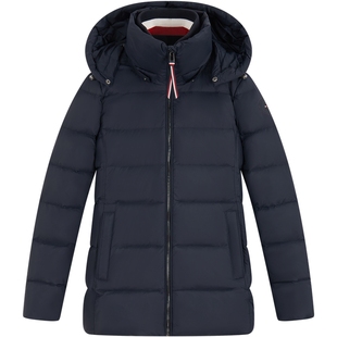 【通勤连帽】Tommy26早春新款女休闲绗缝刺绣立领保暖羽绒服外套