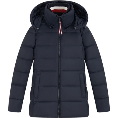 Tommy女装刺绣绗缝连帽羽绒服