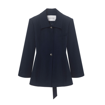 loeuvre斜纹布沙漏型夹克女外套