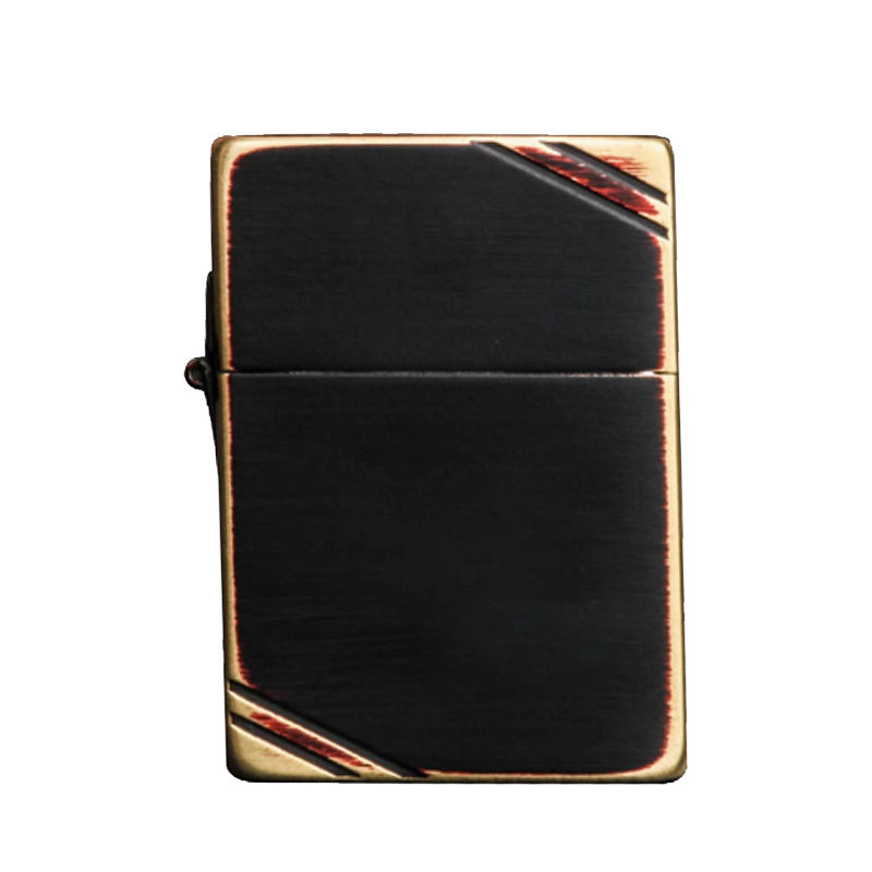 Zippo打火机切角红与黑简约