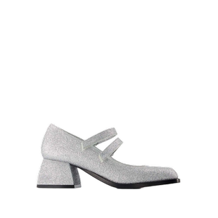 Nodaleto Bulla Bacara 银色亮皮高跟鞋金属