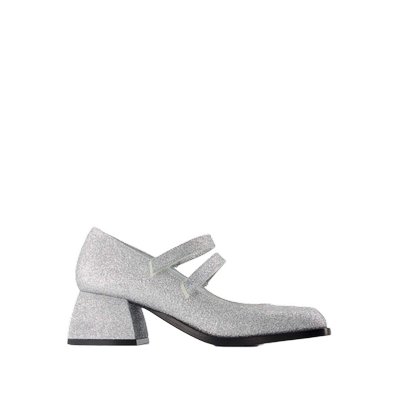 Nodaleto Bulla Bacara 银色亮皮高跟鞋金属