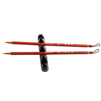 砚田书院红木杆狼毫小楷毛笔