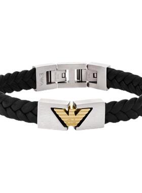 编织手环阿玛尼男士百搭镯带嘻哈