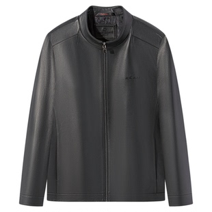 【绵羊皮】柒牌男装真皮皮衣2026新款立领商务皮夹克男士防风外套