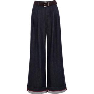 Vero Moda牛仔裤女2026春季新款含棉莱赛尔高腰阔腿裤326132039