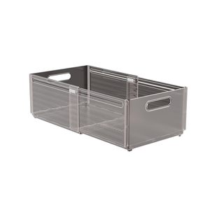 可伸缩桌面收纳盒抽屉式整理盒桌面零食收纳盒子客厅直角储物盒