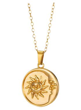 日月同辉项链女款轻奢小众锁骨链
