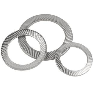 304不锈钢锁紧垫片防松双面齿垫圈蝶形防滑垫自锁防松平垫片M3-25