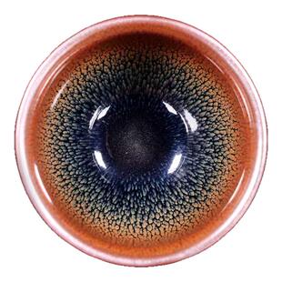 建窑建盏茶杯油滴龙鳞百花斗笠杯子陶瓷茶盏品茗杯主人杯单个高端