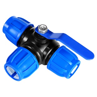 水管接头配件大全三通分水阀pe管球阀阀门4分6分一寸三通阀带开关