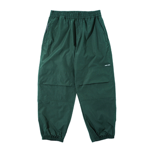RESTICK 3M吸湿速干日系机能束脚工装裤男士春夏绿色宽松运动长裤