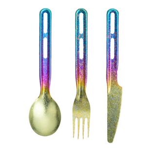 钛途TiTo纯钛勺子叉子刀户外钛合金野餐餐具野营钛刀叉勺儿童餐具