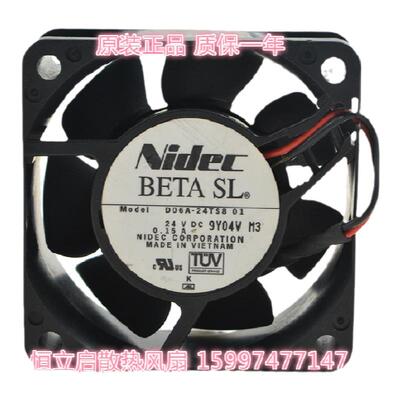 全新原装Nidec尼迪克D06A-24TS801 6025双滚珠ABB变频器散热风扇