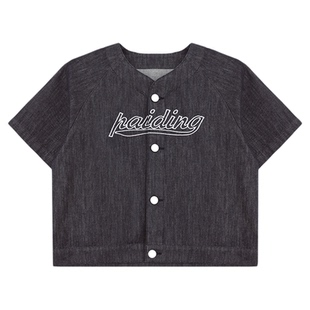 派町童装儿童牛仔外套男童春装2026新款男孩洋气短袖外衣洋气时髦