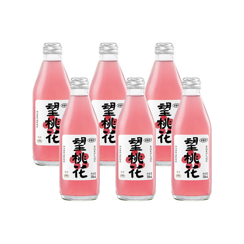 好望水望桃花蜜桃子味气泡水中式果汁饮料果汁饮料饮品整箱
