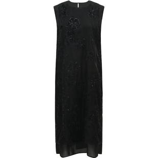 COCOBELLA轻奢风重工亮片立体盘绣连衣裙假两件无袖背心裙FR0027