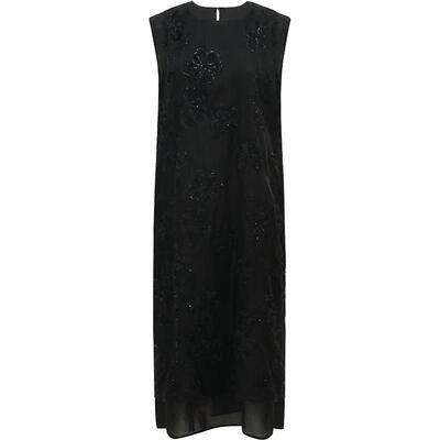 COCOBELLA轻奢风重工亮片立体盘绣连衣裙假两件无袖背心裙FR0027