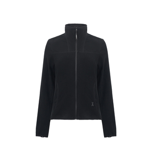 安欧兔超轻摇粒绒修身夹克女 加绒外套内搭开衫上衣24FWWFO0016