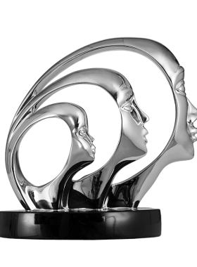 欧式风人脸家居客厅会所酒柜摆件