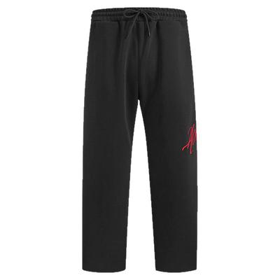 404MOB男刺绣直筒宽松运动卫裤女