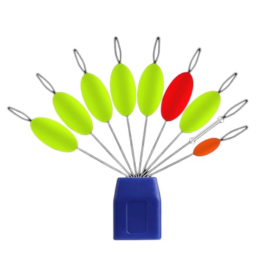 高灵敏度野钓橄榄形七星漂