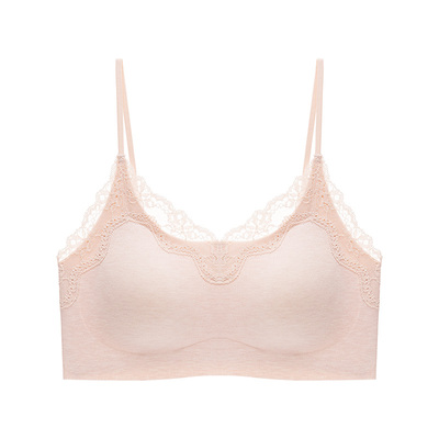 蚕丝莱赛尔蕾丝边美背内衣文胸