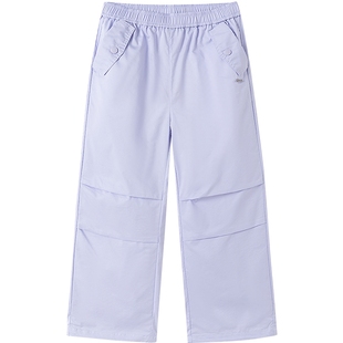 巴拉巴拉女童裤子中大童黑色休闲儿童夏季新款童装宝宝降落伞长裤