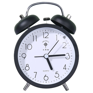 北极星闹钟表学生用大声机械打铃强力叫醒起床神器夜灯光简约现代