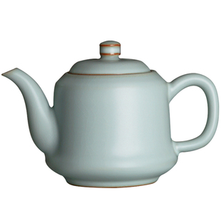 青澹汝瓷茶壶单壶家用功夫茶具冰裂釉开片汝窑手工陶瓷中式景德镇