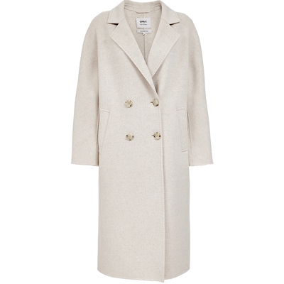 ONLY中长款毛呢大衣女