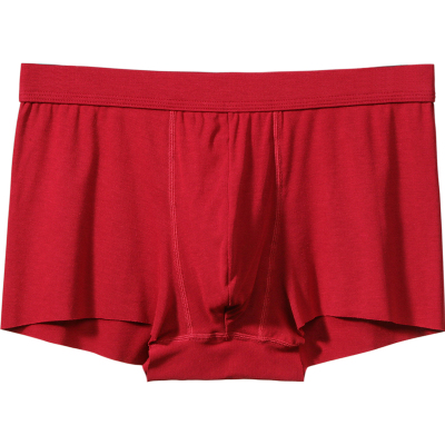 本命年大红透气莫代尔平角裤