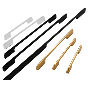 衣柜门长拉手现代简约极简高档黑金色橱柜子抽屉门把手铝合金超长