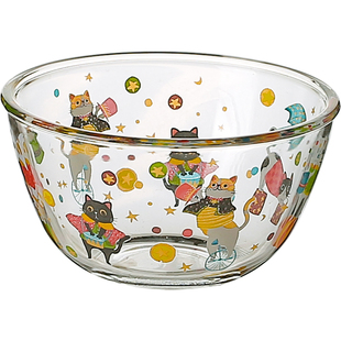 川岛屋透明玻璃碗高颜值水果沙拉碗家用可爱燕麦碗早餐酸奶甜品碗