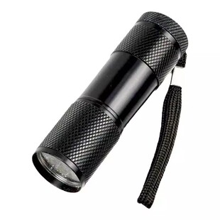 9LED紫光手电筒 UV紫外线验钞灯395荧光检测灯紫光灯厂家直销批发