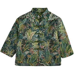 lovelybaby姐弟装秋冬杜邦棉中国风棉服绿森林男童拜年服周岁服