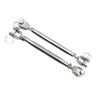 304不锈钢闭体花篮螺丝可调节拉杆自动锁紧拉紧器固定器收紧器